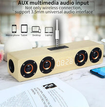 Load image into Gallery viewer, Portable Home Theater Bluetooth Speaker for TV speaker AUX USB - Brown_2