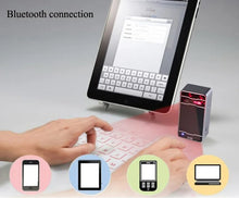 Load image into Gallery viewer, Bluetooth Virtual Keyboard Portable for Smartphone/PC/Tab/Ipad - Black_2