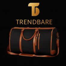 Load image into Gallery viewer, TrendBare Luxe Travel Duffel Bag - Black/Brown