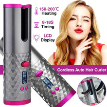 Load image into Gallery viewer, Cordless Rechargeable Automatic Hair Curler - Pink_0

