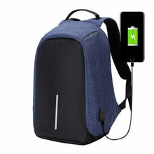 Load image into Gallery viewer, Anti-theft Travel Backpack Laptop School Bag with USB Charging Port - Navy Blue_0
