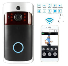 Load image into Gallery viewer, Smart Wireless WiFi Security DoorBell Remote Home Monitoring - Black_2
