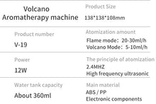 Load image into Gallery viewer, Flame aromatherapy machine remote control Humidifier Full Crack Fire Blue Remote Co_5
