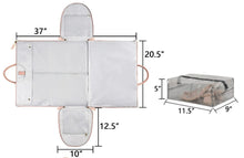 Load image into Gallery viewer, Large folding suit bag, large capacity, handheld clothing, luggage bag - White/Brown_1

