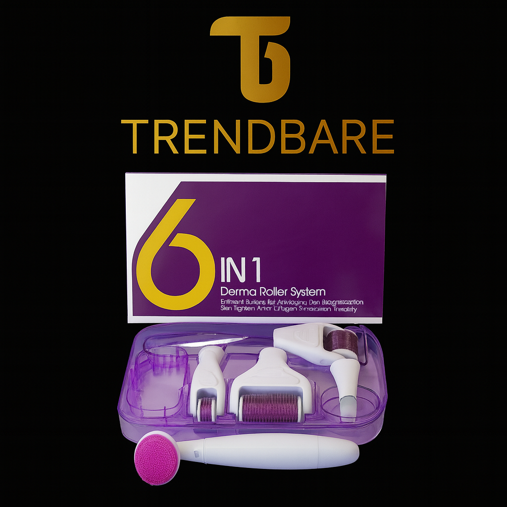 TrendBare 6 in 1 Derma Roller Microneedle Kit