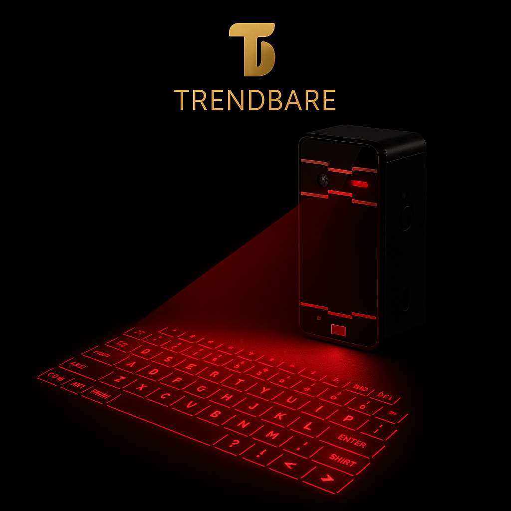 TrendBare Laser Projection Bluetooth Keyboard - Black