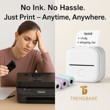 Load image into Gallery viewer, TrendBare PocketPrint Mini Thermal Printer - White
